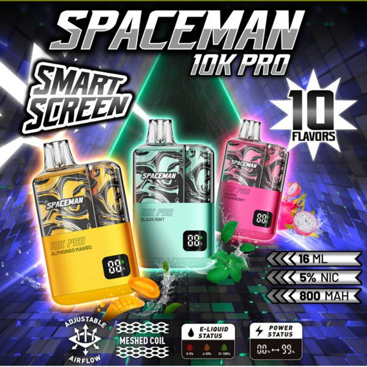 Spaceman Smok 10k Pro Disposable Vapes