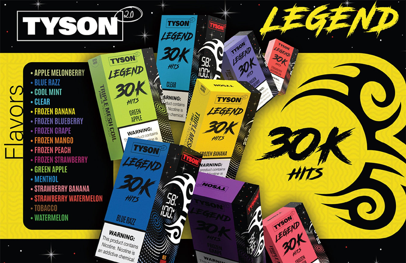 Tyson 30K Disposable Vape - 2.0 Legend Wrap Screen Series Tyson 30K Disposable Vape - 2.0 Legend Wrap Screen Series