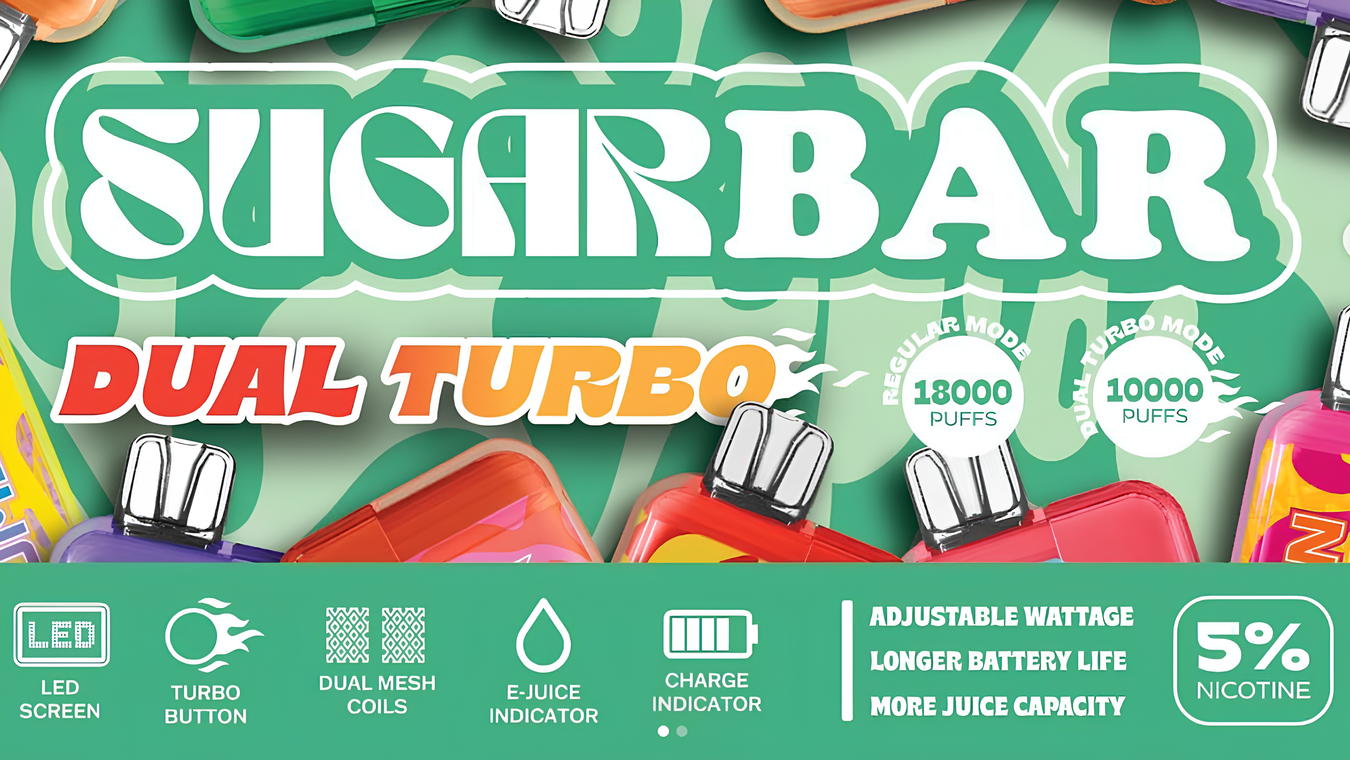 Sugarbar X Noms 18000 Disposable Vape - Low Price Leaders! Sugarbar X Noms 18000 Disposable Vape - Low Price Leaders!