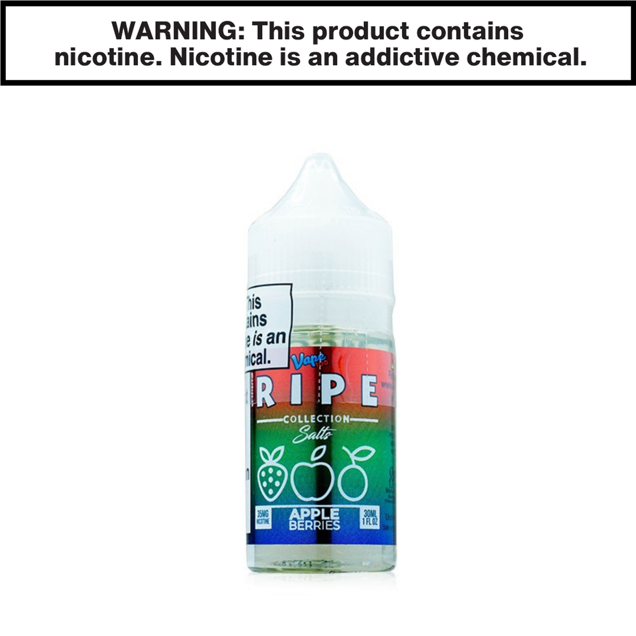 Apple Berries Vape 100 Ripe Ejuice 30mL Salt Nic