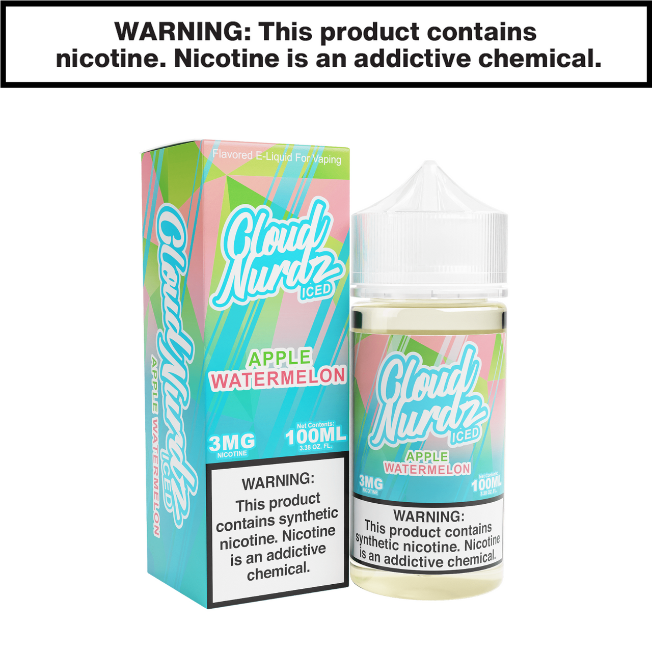 Apple Watermelon Iced Freebase Cloud Nurdz eJuice 