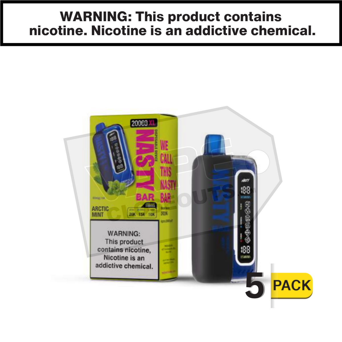 arctic disposable vape Mint Nasty Bar XL 20K Voopoo Drag X+ giving PO#1721 Select Flavor ::Rainbow