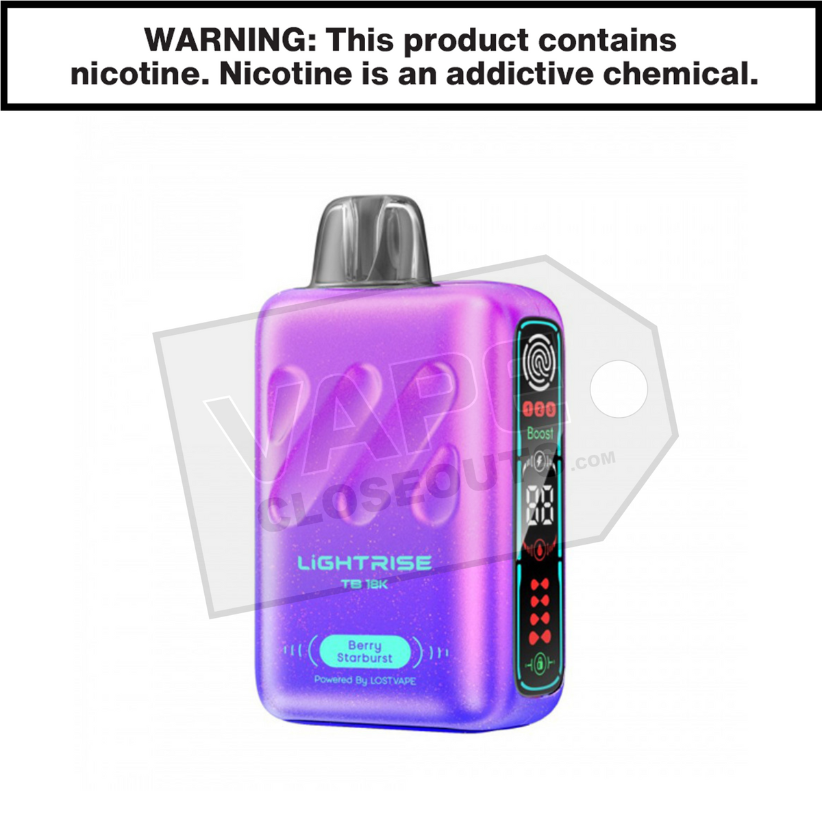 Berry Starburst Lightrise TB 18K Disposable Vape