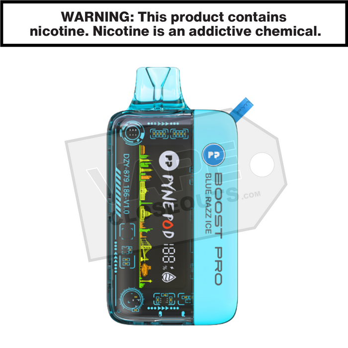 Blue Razz Ice Pyne Pod Boost Pro 20K Disposable Vape Blue Razz Ice Pyne Pod Boost Pro 20K Disposable Vape