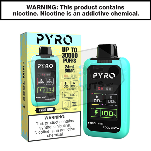 Cool Mint pyro duo disposable vape 30000 30k puffs