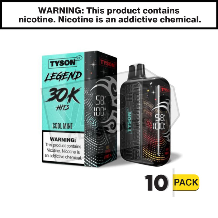 Cool Mint Tyson 2.0 Legend 30k Disposable Vape Cool Mint Tyson 2.0 Legend 30k Disposable Vape