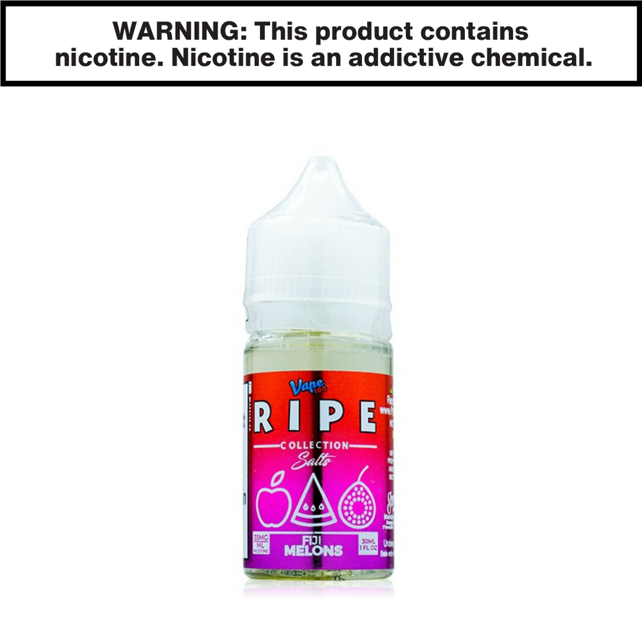 Fiji Melons Vape 100 Ripe Ejuice 30mL Salt Nic