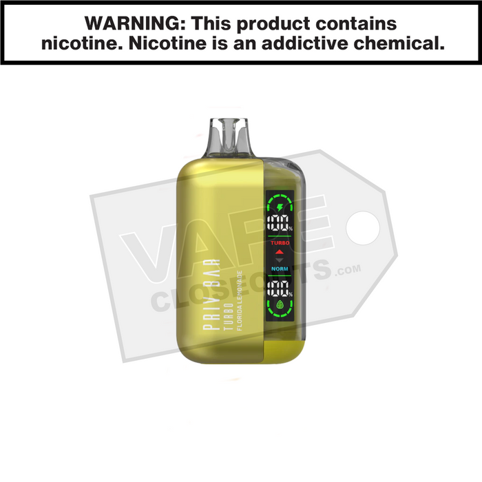 Florida Lemonade Priv Bar Turbo 15K Disposable Vape By SMOK Florida Lemonade Priv Bar Turbo 15K Disposable Vape By SMOK