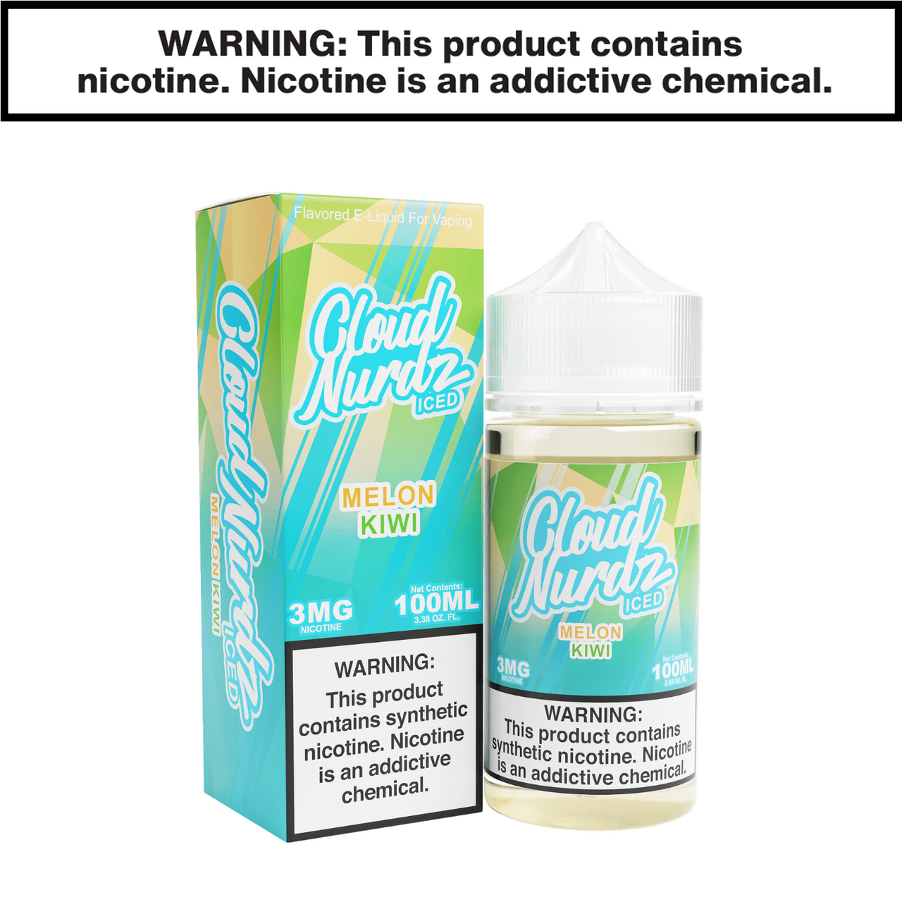 Melon Kiwi Iced Freebase Cloud Nurdz eJuice 