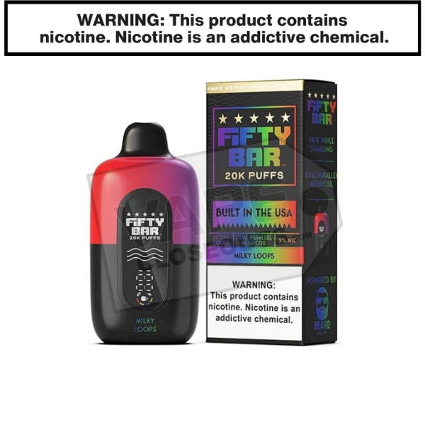 Milky Loops Fifty Bar V2 20K Disposable Vape Milky Loops Fifty Bar V2 20K Disposable Vape