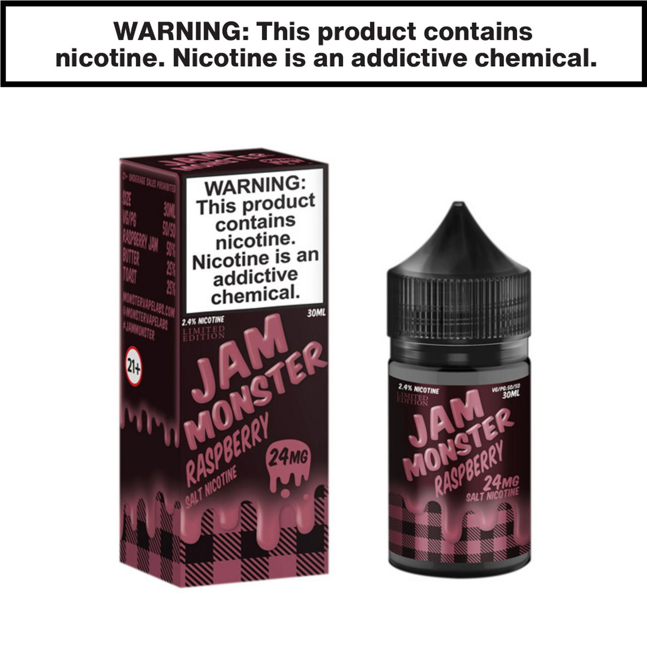 Raspberry Jam Monster eJuice 30mL Salt Nic