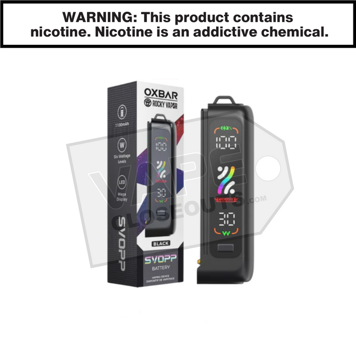 svopp vape battery Midnight Black Pod Juice X Oxbar Compatible SVOPP Pod Battery