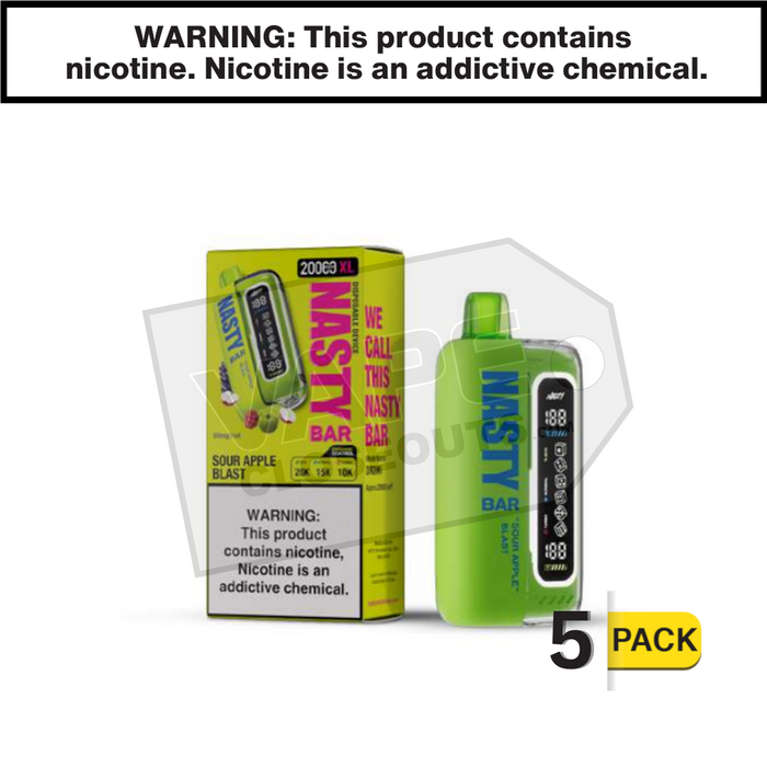 Sour Apple Blast Nasty Bar XL 20K Disposable Vape