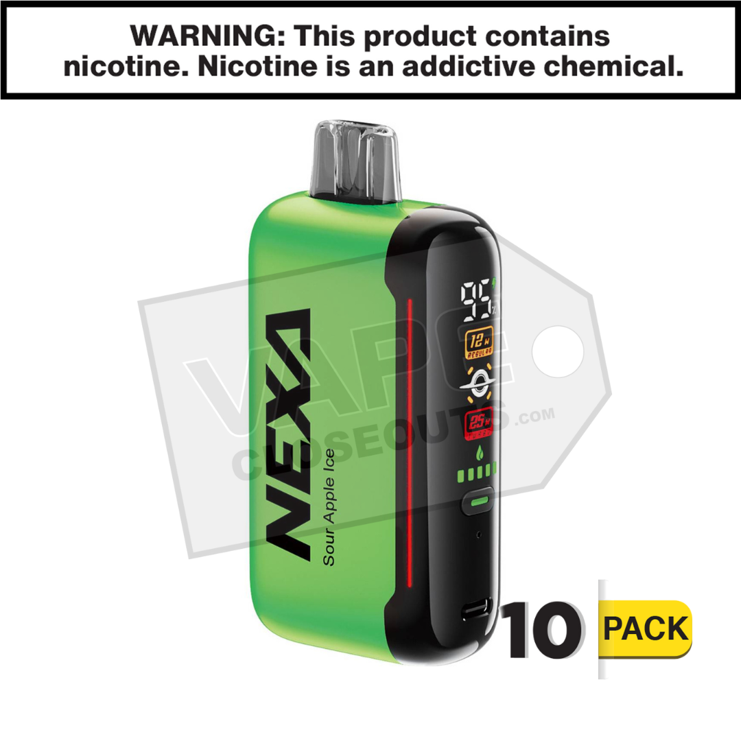 Sour Apple Ice Nexa N20000 Disposable Vape 10 pack