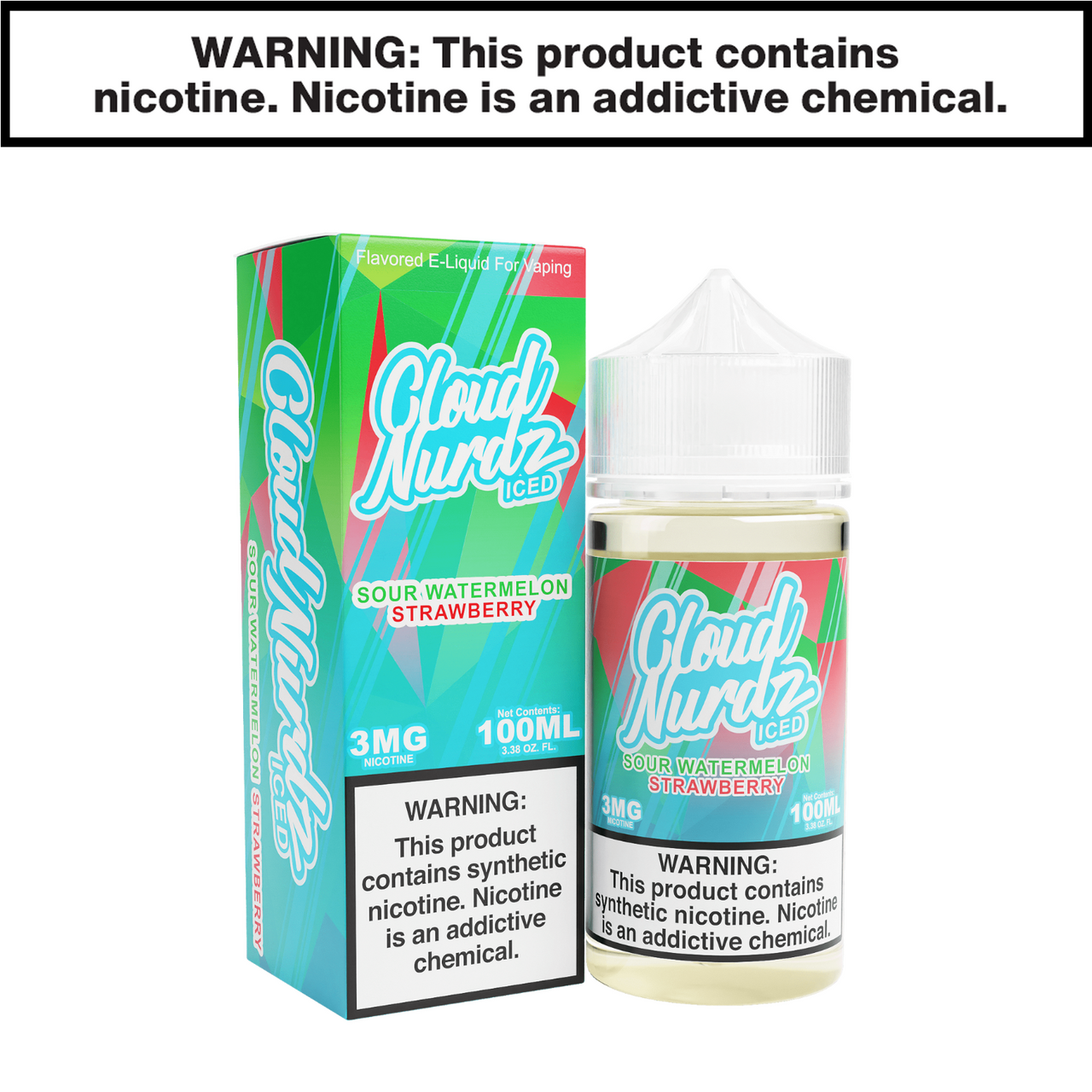  Sour Watermelon Strawberry Freebase Cloud Nurdz eJuice 