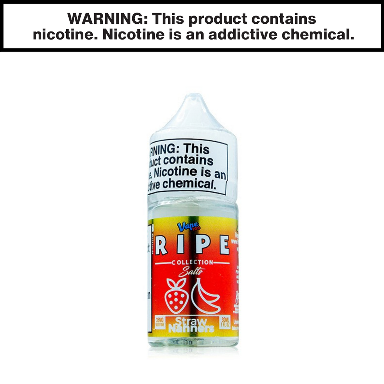 Straw nanners Vape 100 Ripe Ejuice 30mL Salt Nic