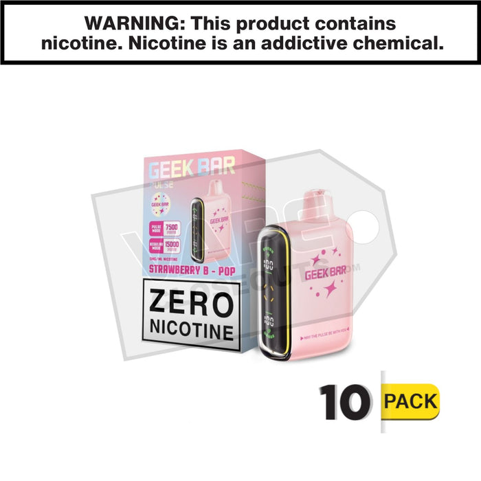 Strawberry B Pop Geek Bar Pulse ZERO Nicotine Disposable Vape Strawberry B Pop Geek Bar Pulse ZERO Nicotine Disposable Vape