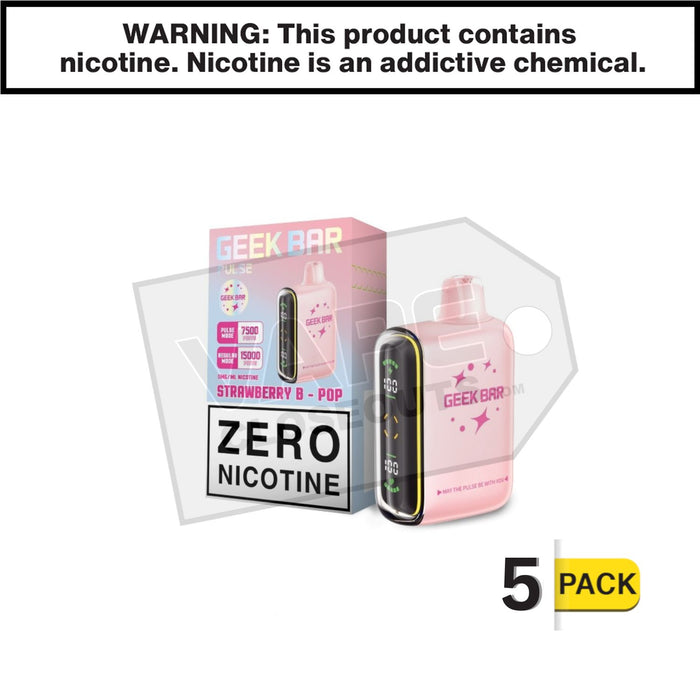 Geek Bar Zero Nicotine Disposable Vape Strawberry B Pop Geek Bar Pulse ZERO Nicotine Disposable Vape Geek Bar Zero Nicotine Disposable Vape Strawberry B Pop Geek Bar Pulse ZERO Nicotine Disposable Vape