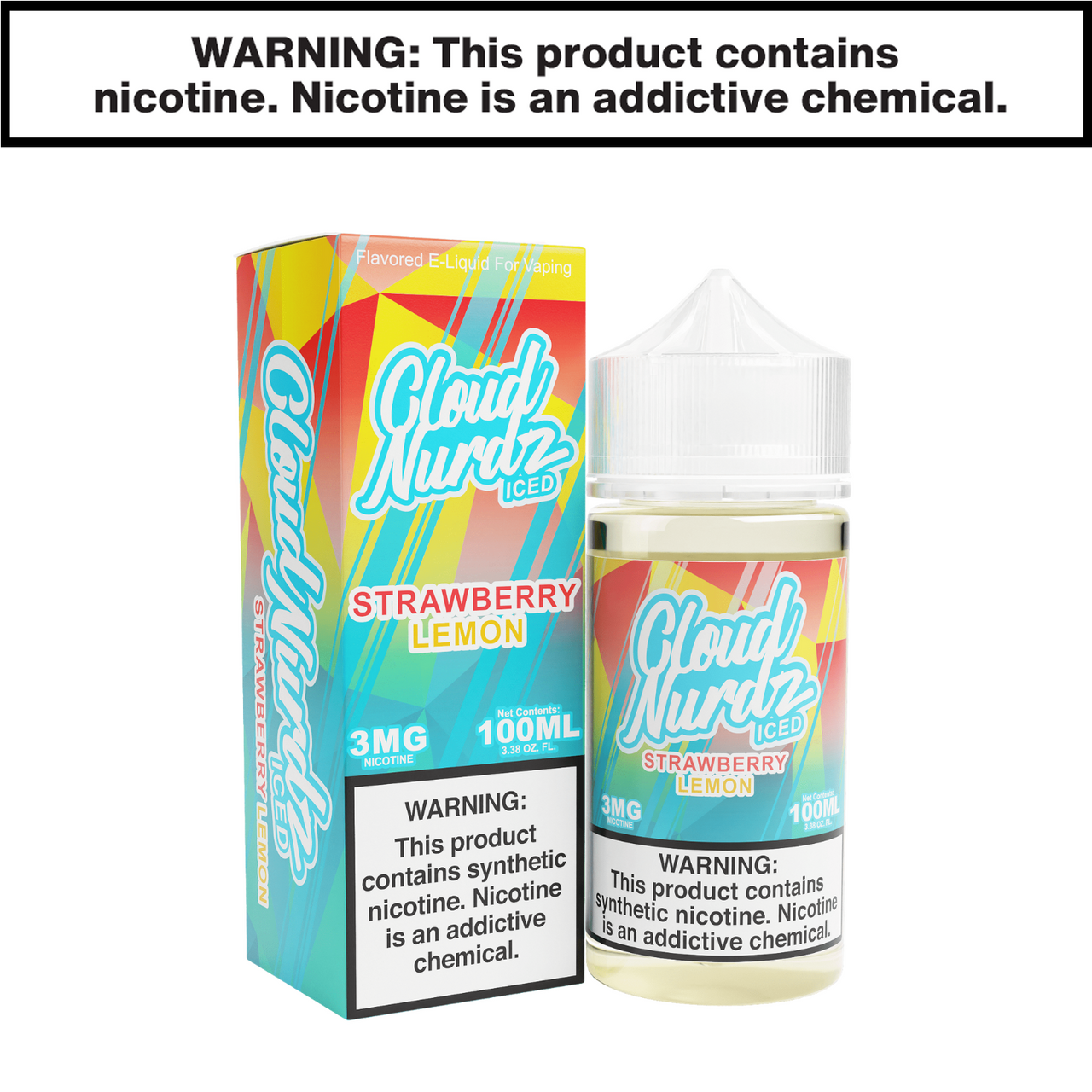 Strawberry Lemon Iced Freebase Cloud Nurdz eJuice 