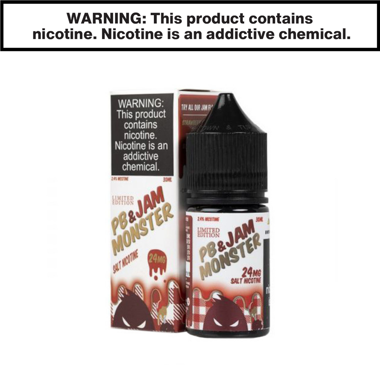 Strawberry PB and Jam Monster eJuice 30mL Salt Nic