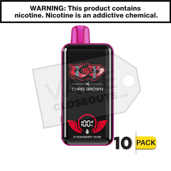 Strawberry Whip Chris Brown CB15K Disposable Vape Strawberry Whip Chris Brown CB15K Disposable Vape