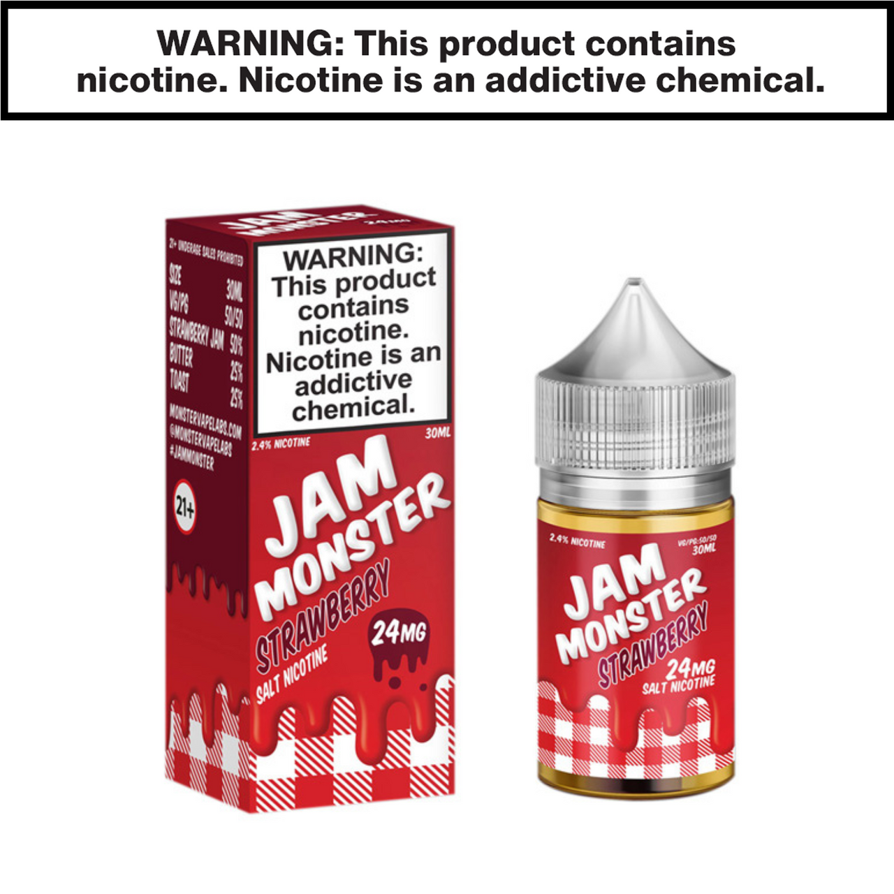 Strawberry Jam Monster eJuice 30mL Salt Nic