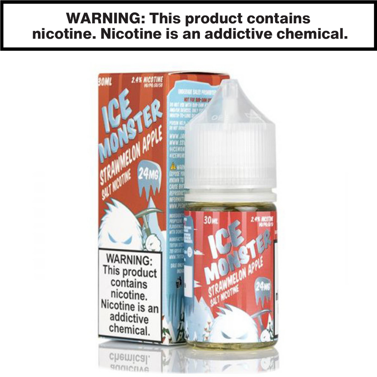 Strawmelon Apple Ice Ice Monster eJuice 30mL Salt Nic