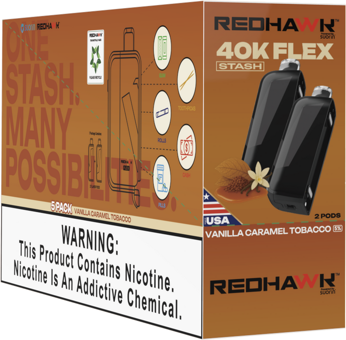 Vanilla Caramel Tobacco 5 pack Redhawk
