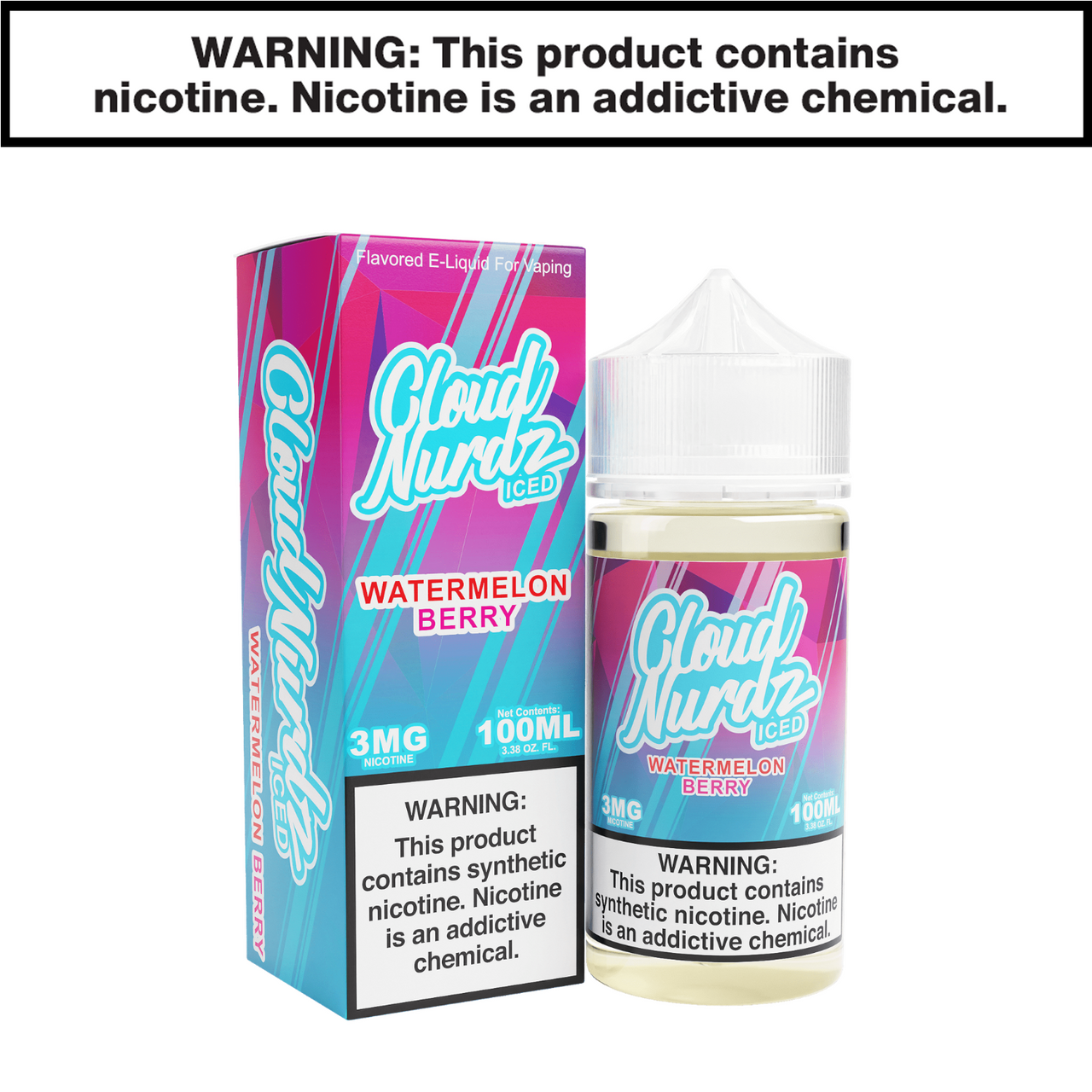 Watermelon Berry Iced Freebase Cloud Nurdz eJuice 