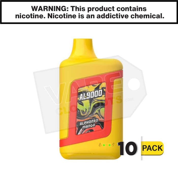 yellow vape flavors Alphonso Mango Novo AL9000 Puff Smok Disposable Vape