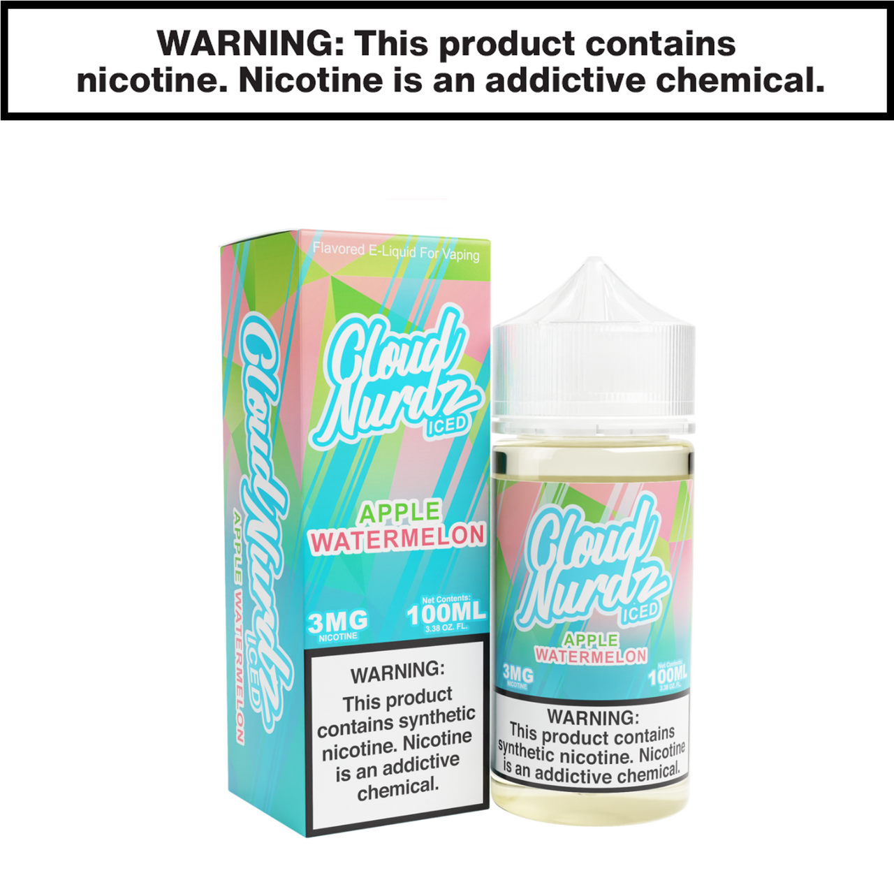 Apple Watermelon Iced Freebase Cloud Nurdz eJuice 