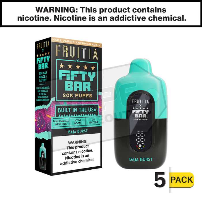 Baja Burst Fifty Bar Fruitia 20K Disposable Vape
