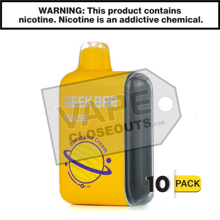 Banana Ice Cream Geek Bar Pulse Disposable Vape 10 pack