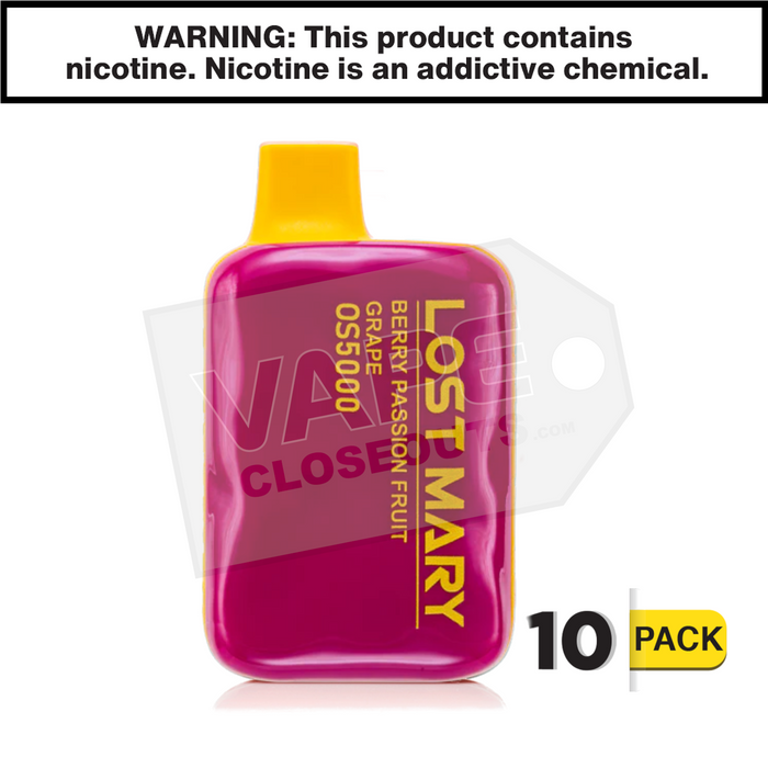 Berry Passion Fruit Grape Lost Mary OS5000 Disposable Vape Berry Passion Fruit Grape Lost Mary OS5000 Disposable Vape