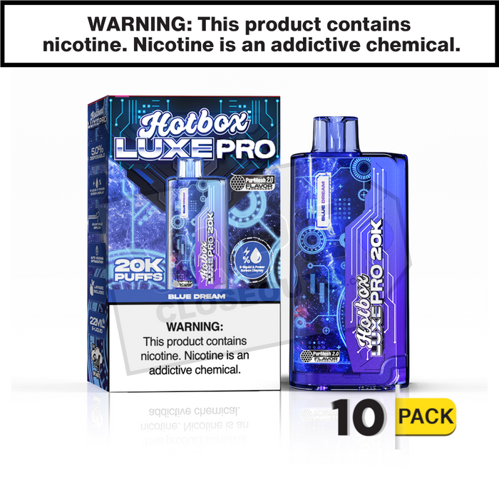 Blue Dream Hotbox Luxe Pro 20K Disposable Vape Blue Dream Hotbox Luxe Pro 20K Disposable Vape