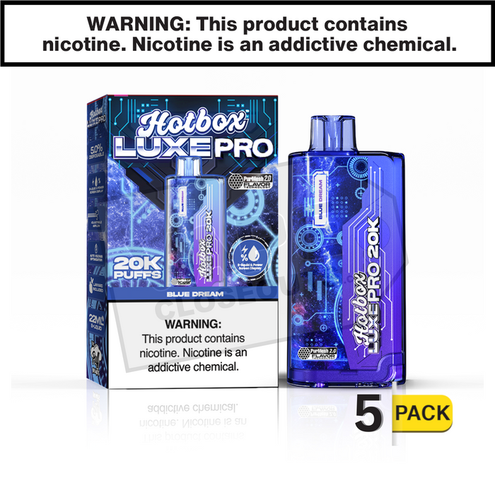 Blue Dream Hotbox Luxe Pro 20K Disposable Vape Blue Dream Hotbox Luxe Pro 20K Disposable Vape