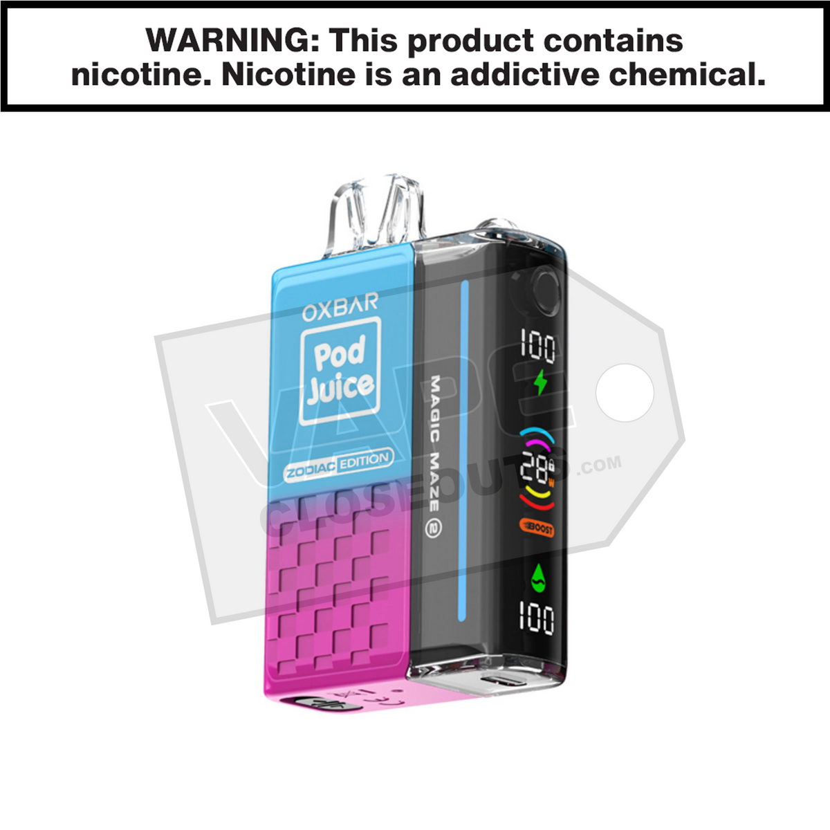 Blue Razz Cotton Clouds Oxbar Magic Maze 30k Disposable Vape
