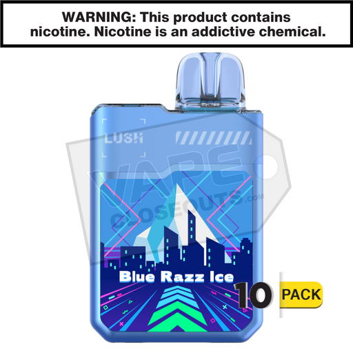 Blue Razz Ice Geek Bar Digiflavor Lush 20K Disposable Vape 10 pack