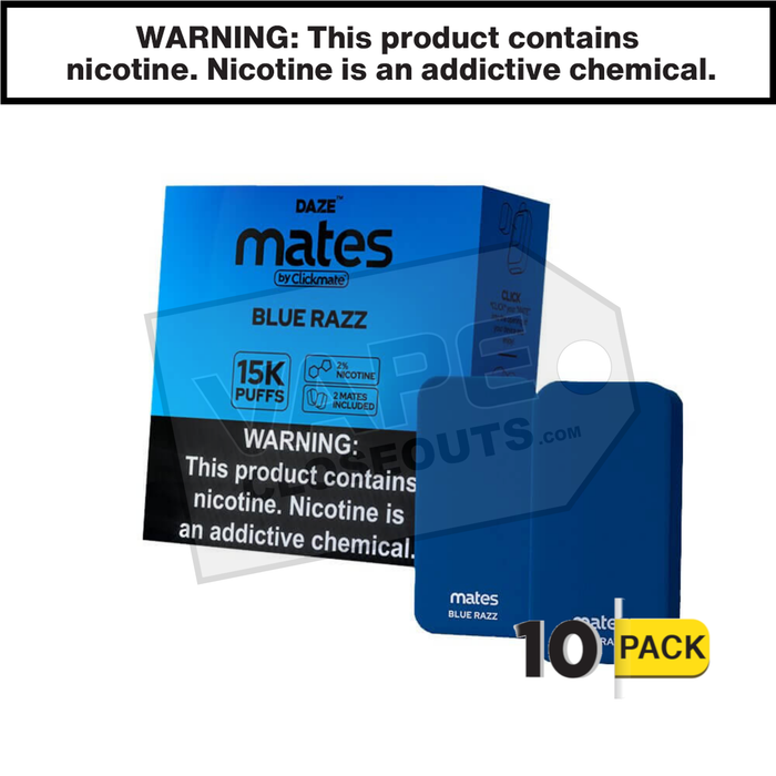 Blue Razz 7 Daze Clickmate Mates Pod 2% Nicotine 10 Pack