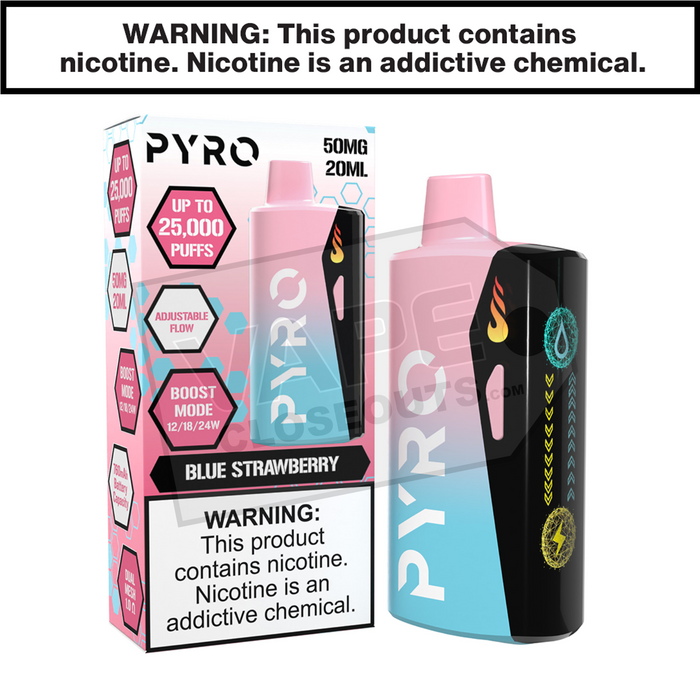 Blue Strawberry Pyro Boost 25K Disposable Vape