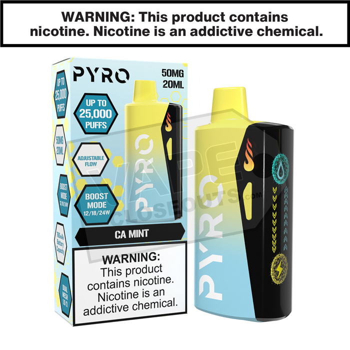 CA Mint Pyro Boost 25K Disposable Vape