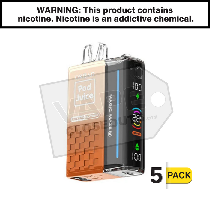 Caramel Latte Oxbar Magic Maze 2 30K Disposable Vape
5 pack