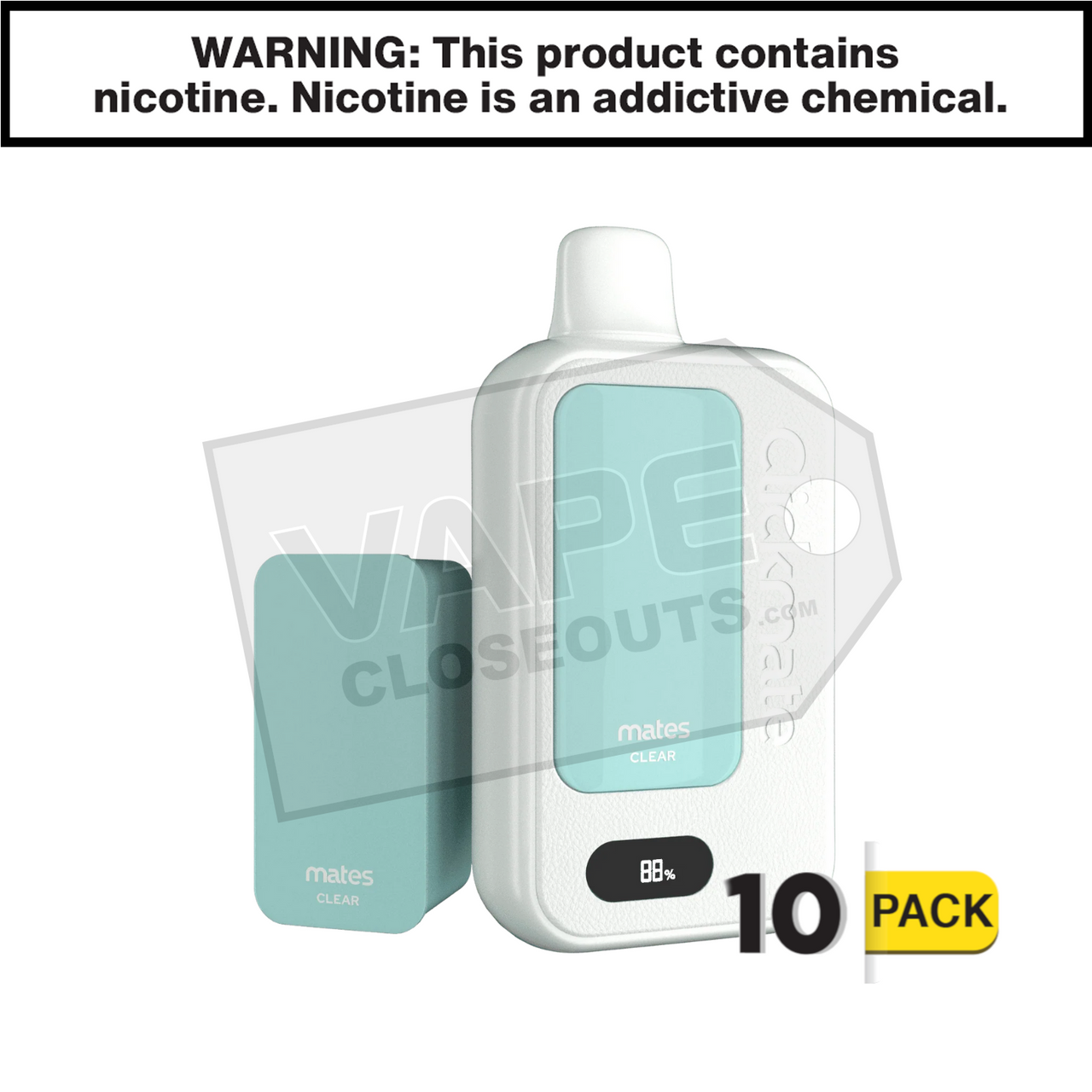 7 Daze Clickmate Clear Disposable Vape 10 Pack