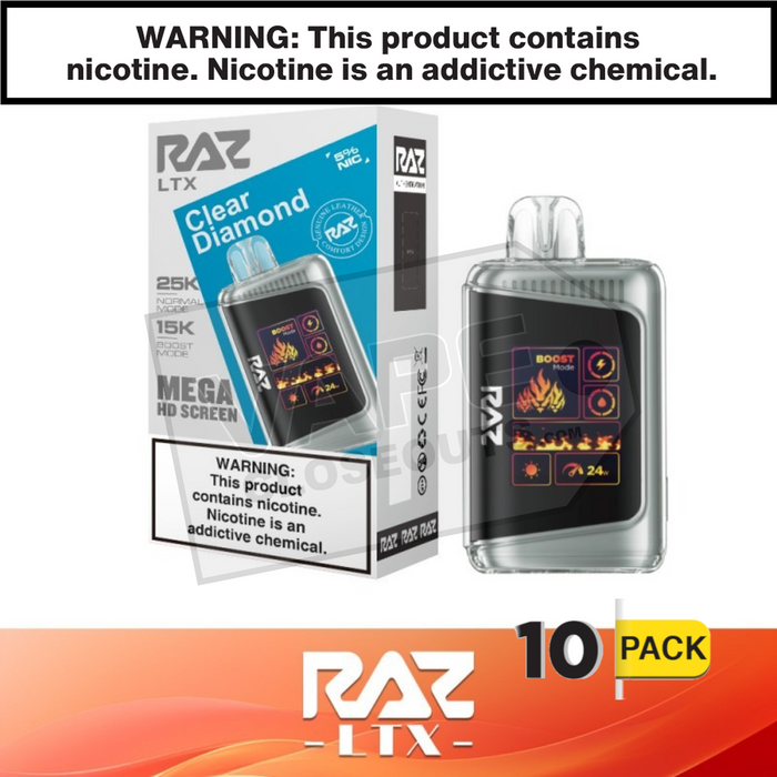 Raz Clear Diamond Flavor Review Clear Diamond RAZ LTX 25K Disposable Vape Raz Clear Diamond Flavor Review Clear Diamond RAZ LTX 25K Disposable Vape