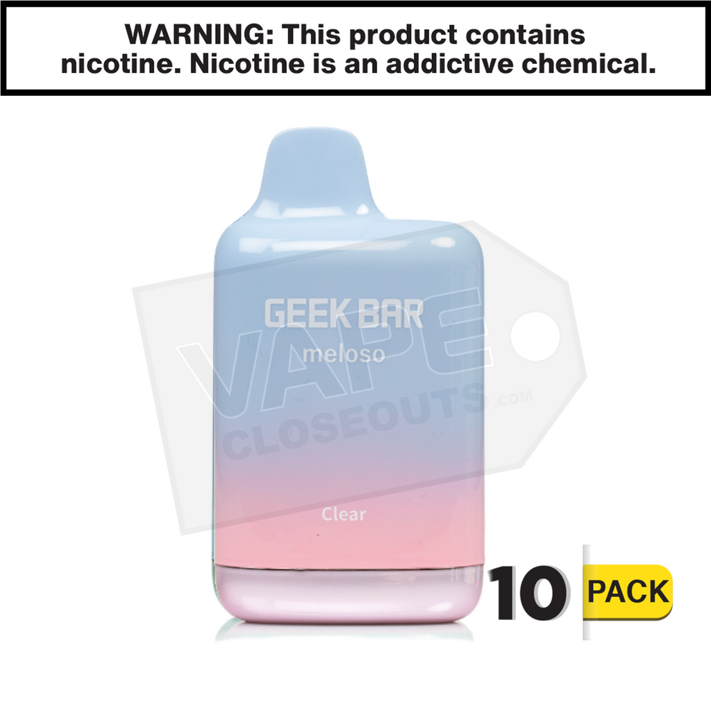 Clear Geek Bar Meloso Max Disposable Vape VC Clear Geek Bar Meloso Max Disposable Vape VC