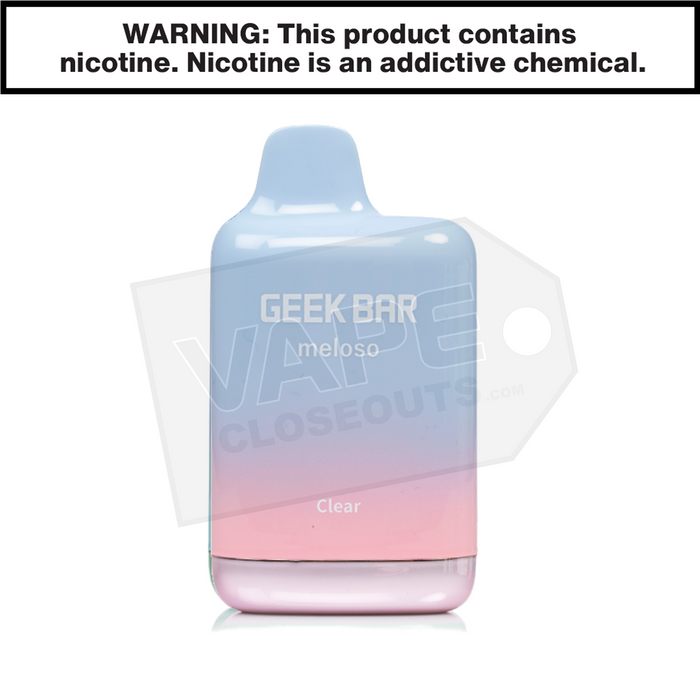 Clear Geek Bar Meloso Max Disposable Vape Clear Geek Bar Meloso Max Disposable Vape