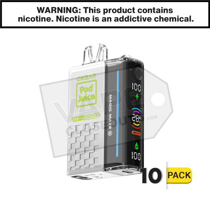 Clear Green Oxbar Magic Maze 2 30K Disposable Vape Clear Green Oxbar Magic Maze 2 30K Disposable Vape