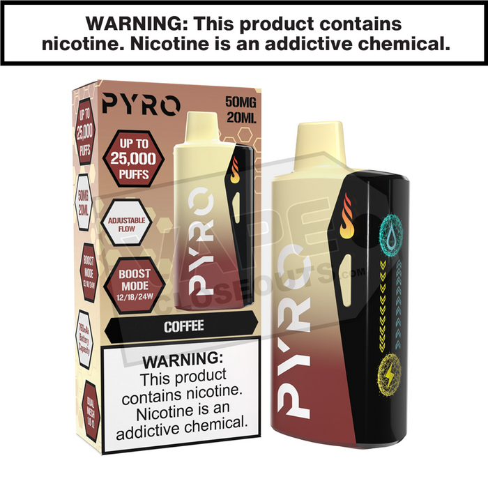 Coffee Pyro Boost 25K Disposable Vape Coffee Pyro Boost 25K Disposable Vape