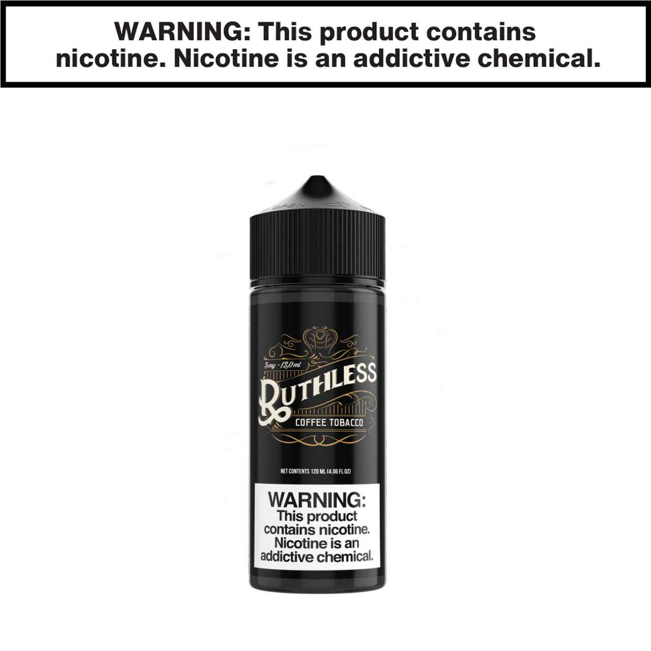 Coffee Tobacco Ruthless eJuice 120mL Freebase