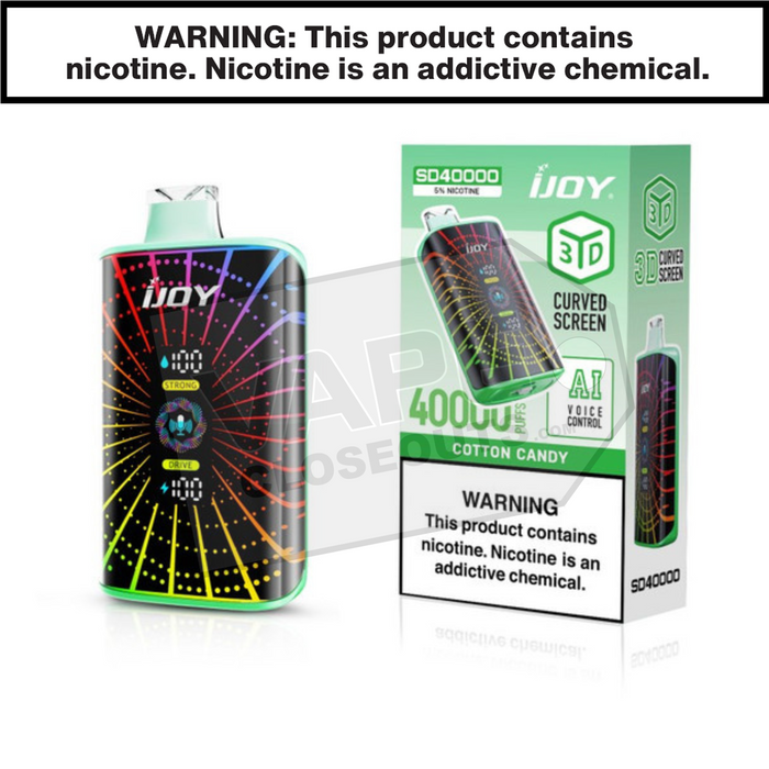 Cotton Candy iJoy Bar SD40000 Disposable Vape
